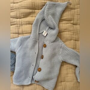 Powder blue Hooded Baby Jackets sweater size 9 month Nordstrom